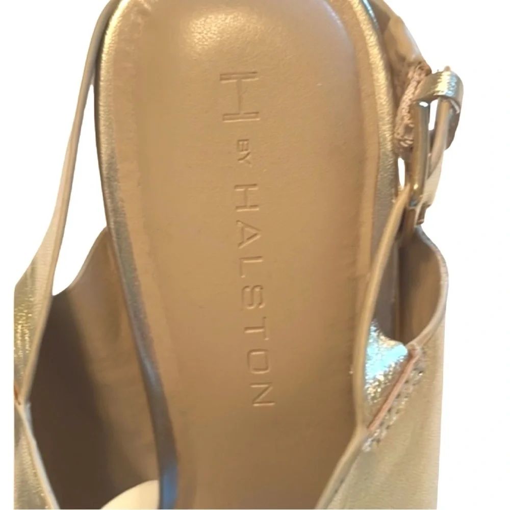 H by Halston Open Toe Wedge Heel Espadrilles Size 8W